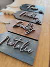 3D Wooden Stocking Tags