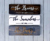 Sleek Last Name Sign