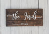 Sleek Last Name Sign