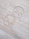 Oh Boy / Oh Girl Cake Topper